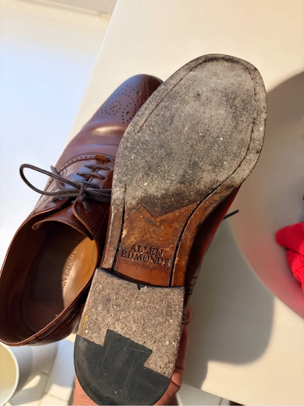 Allen Edmonds Brown Oxfords size 9.5